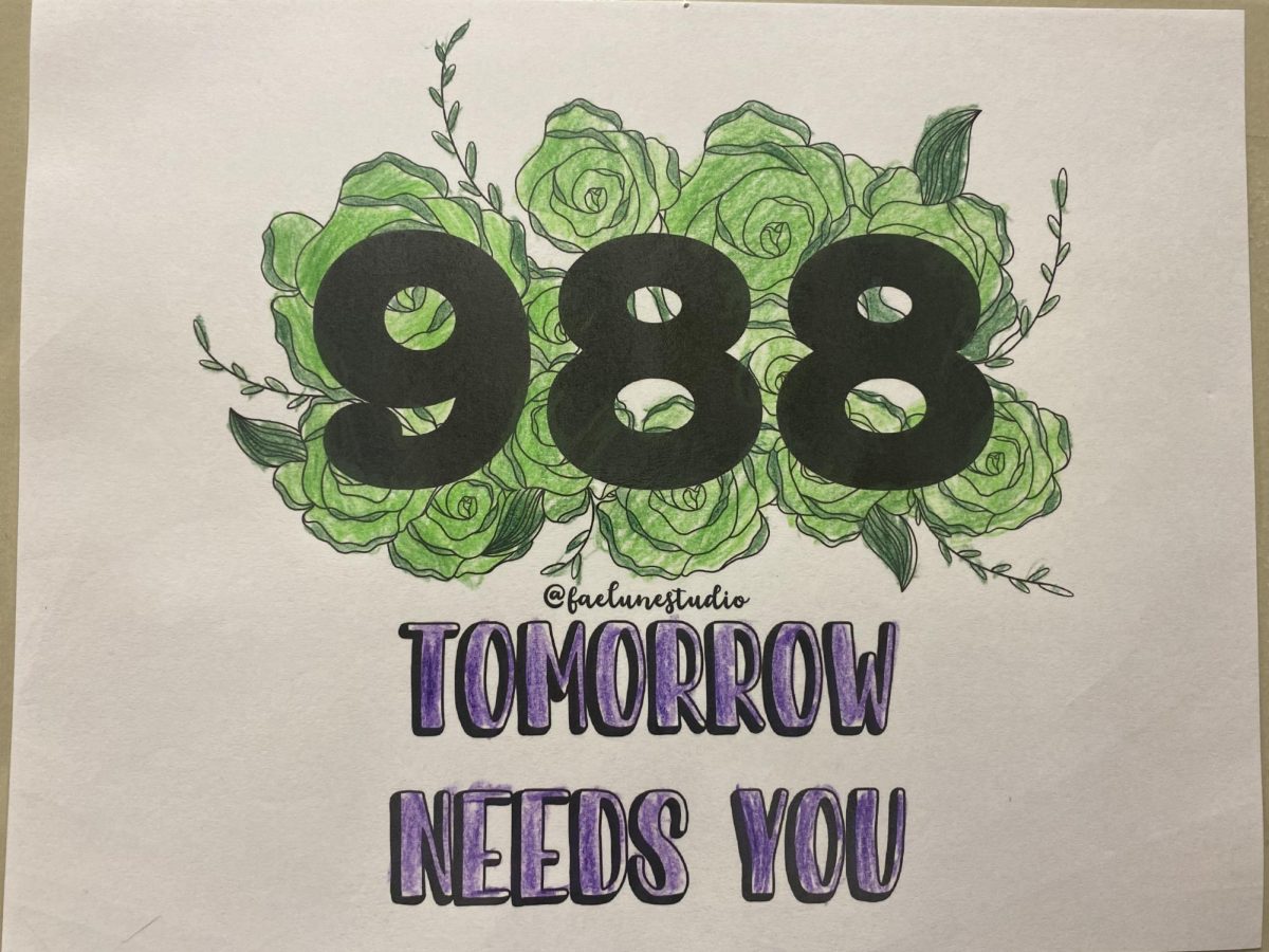 Call 988 if you feel like you need to talk to someone.
(Picture drawn by ACE student) 