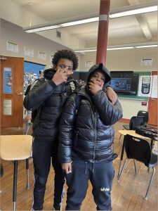 Two new ACE students in Anthony's room after guidance.