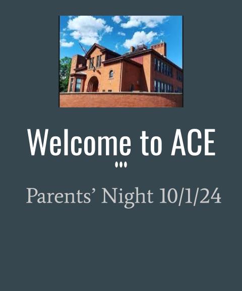 ACE welcomes the new year with Parents' Night